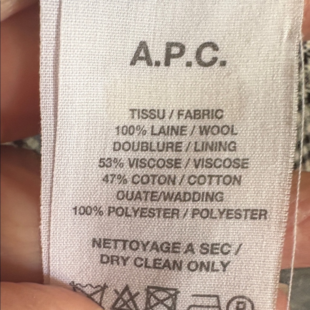 A.P.C Nina baby blue wool coat - Picture 8 of 9